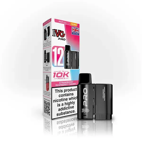 IVG Pro 12 Prefilled Pod - 10mg | Strawberry Raspberry Cherry